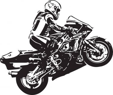 Motosiklet tarafından aşırı motokros yarışçısı