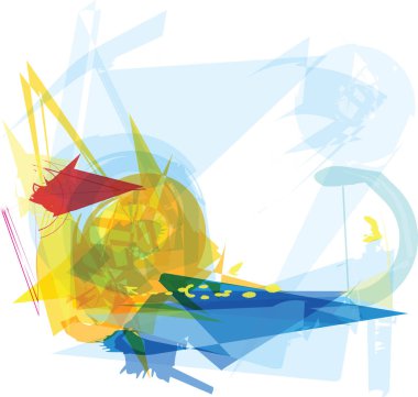 soyut renkli kompozisyon