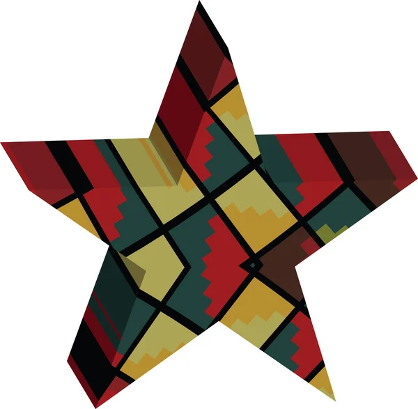 Абстрактный дизайн красочной звезды 3D — стоковый вектор