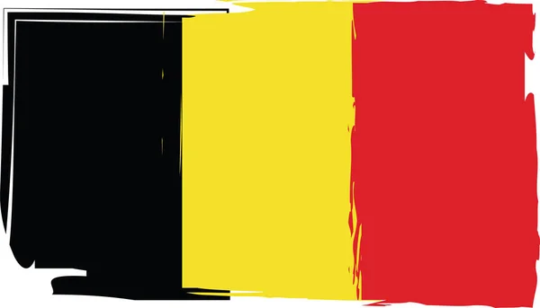 Grunge belgische Flagge oder Banner — Stockvektor