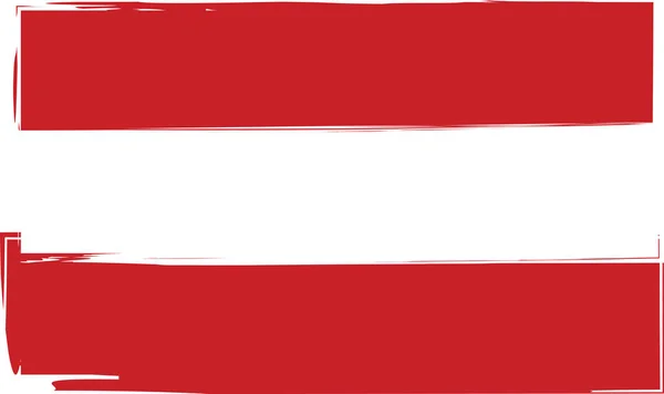 Grunge Austria bandera o estandarte — Vector de stock