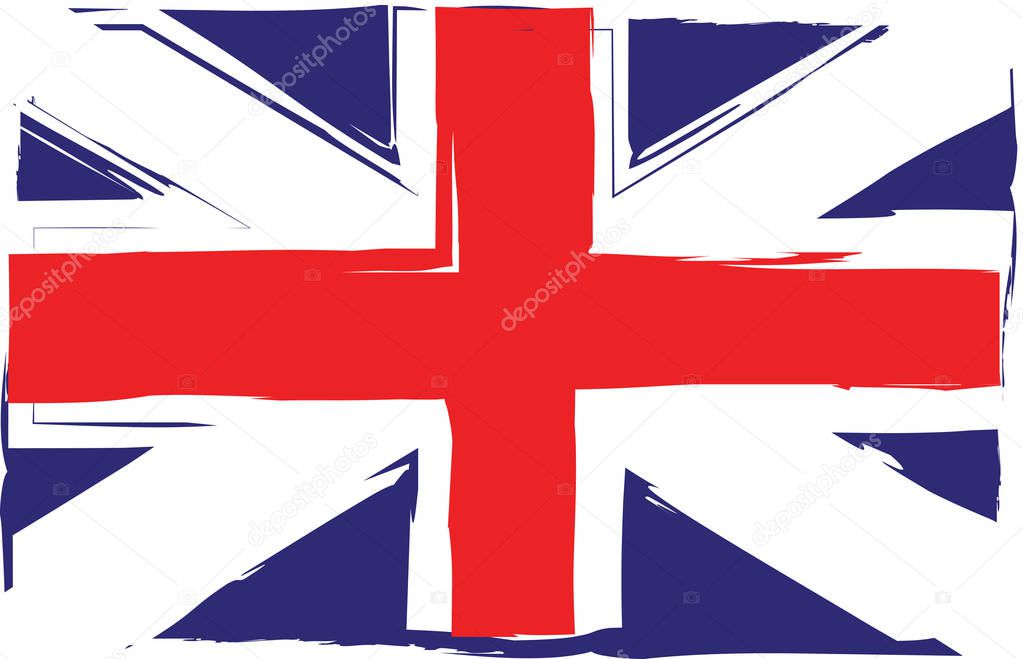 Grunge UK flag or banner