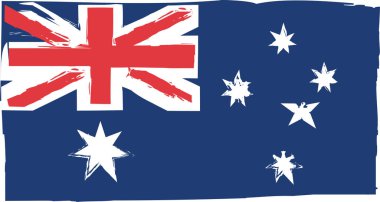 Avustralya bayrağı veya afiş soyut 