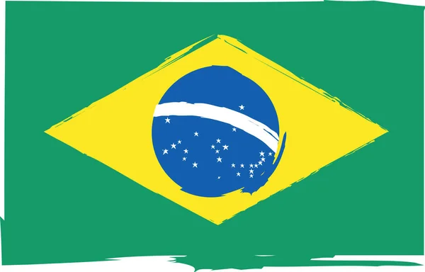 Abstracte Braziliaanse vlag of banner — Stockvector