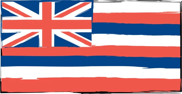 Abstrait drapeau ou bannière HAWAIIAN — Image vectorielle