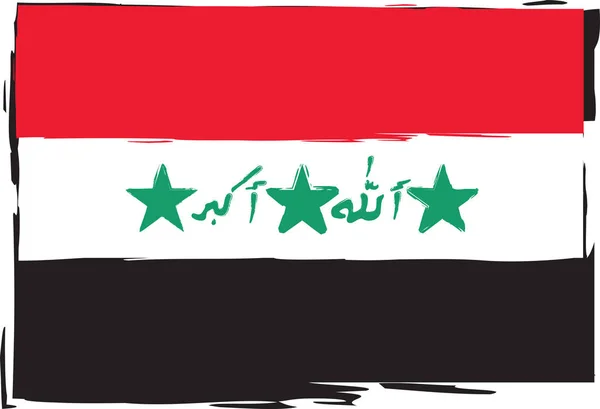 Abstrakta Irak flagga eller banner — Stock vektor