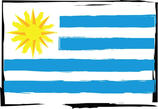 Abstracte Uruguay vlag of banner — Stockvector