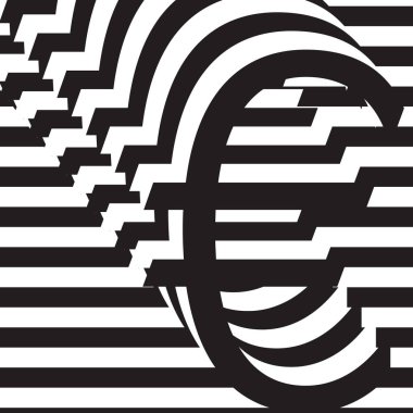 Siyah ve beyaz tasarım şablon simgesi