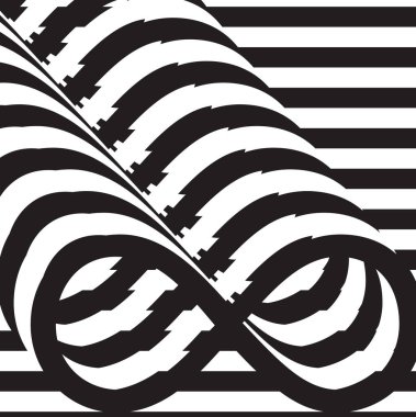 Siyah ve beyaz tasarım şablon simgesi