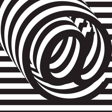 Siyah ve beyaz tasarım şablon simgesi