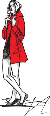 moda kadın illüstrasyon