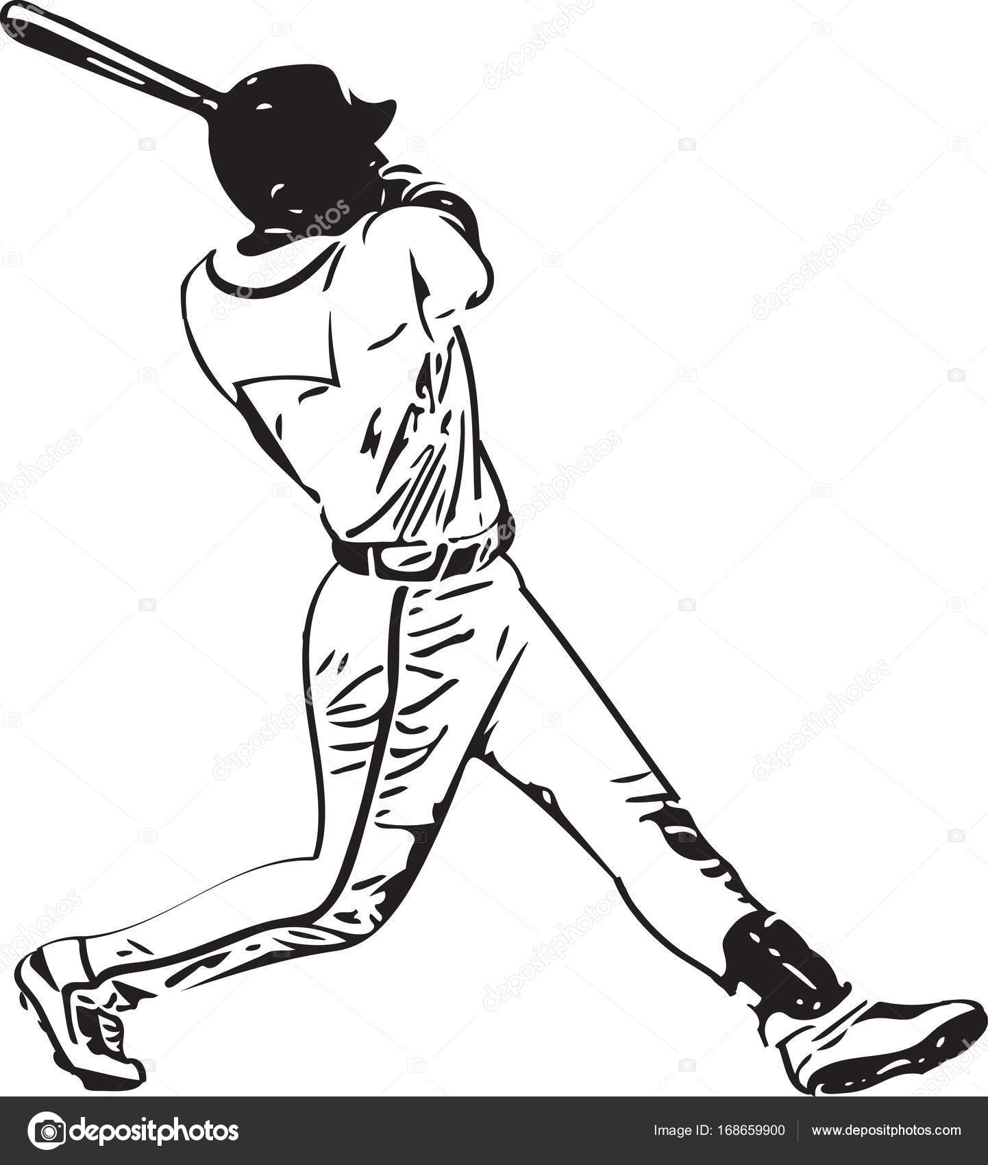 Ilustración del jugador de béisbol jugando Vector de stock #168659900 de  ©aroas, image size:1442x1700