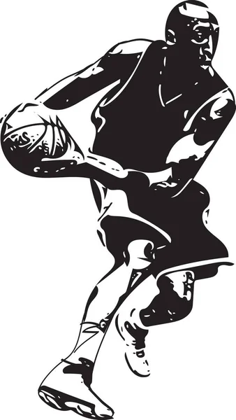 Ескіз баскетболіст — стоковий вектор