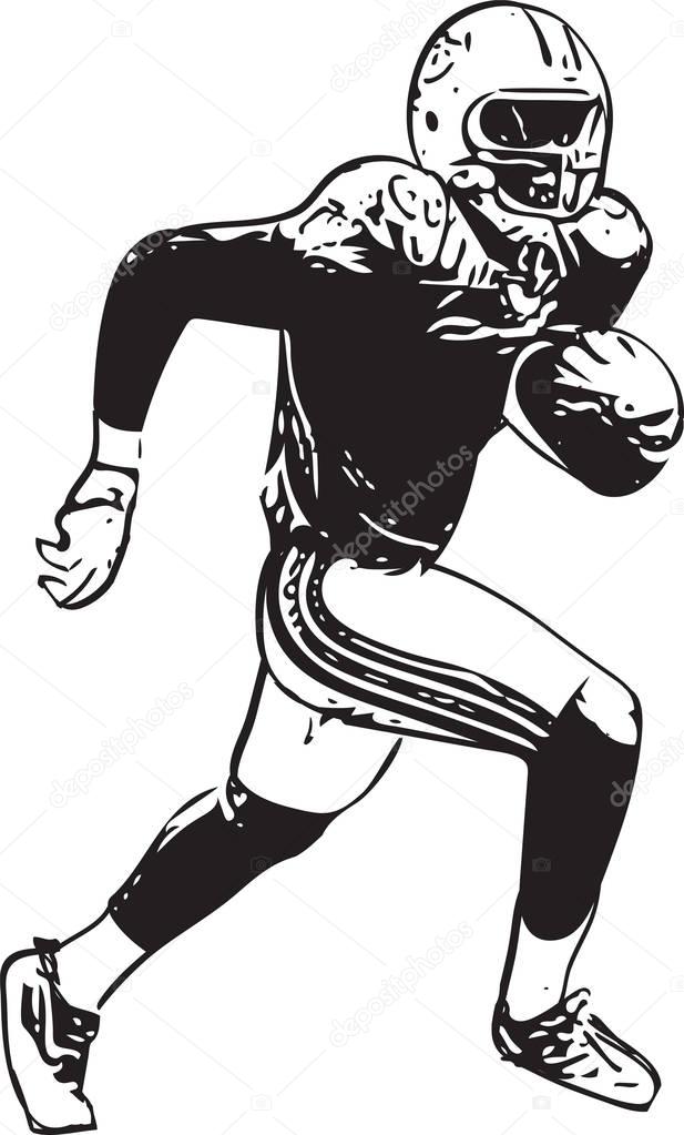 American football player illustration