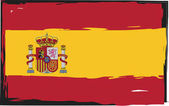 Grunge Spanyolország lobogója vagy banner 