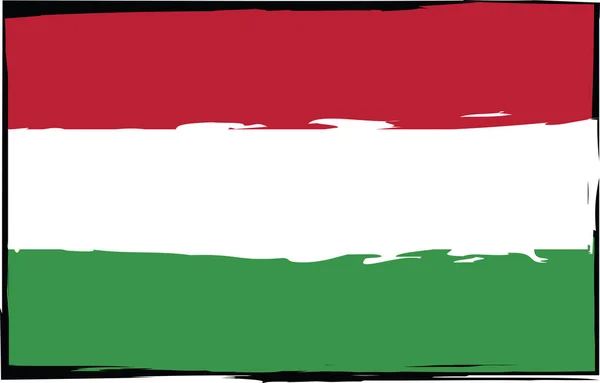 Grunge HUNGARY flag or banner — Stock Vector