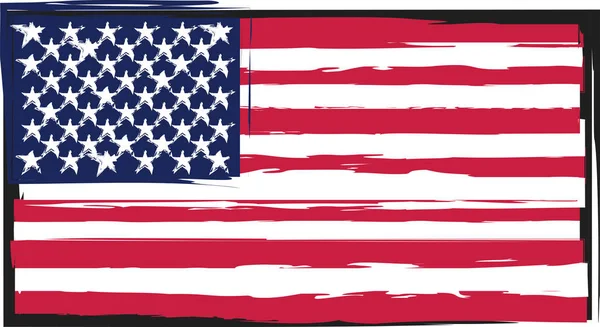 Grunge ESTADOS UNIDOS Bandeira ou bandeira — Vetor de Stock