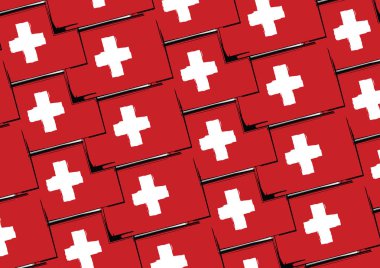 Grunge İsviçre bayrağı veya afiş