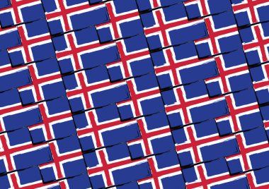 Grunge İzlanda bayrağı veya afiş