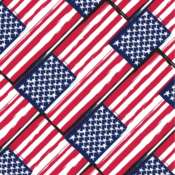 Grunge Ηνωμένες Πολιτείες σημαία ή banner — Διανυσματικό Αρχείο