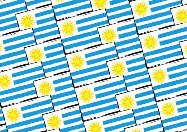 Abstracte Uruguay vlag of banner — Stockvector