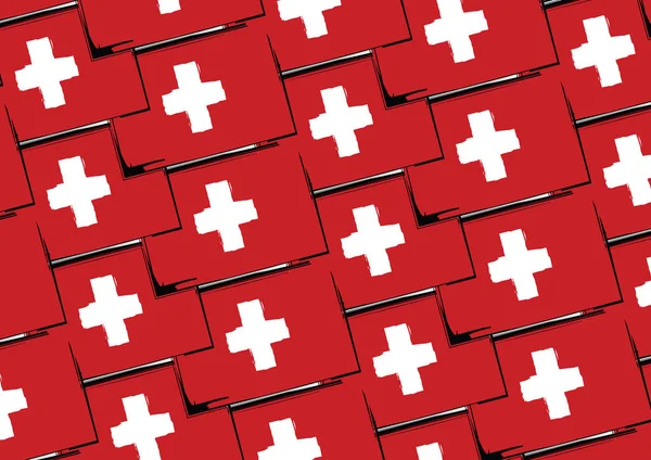 Grunge İsviçre bayrağı veya afiş