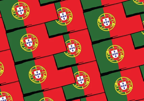 Bandeira ou bandeira do Grunge PORTUGAL —  Vetores de Stock