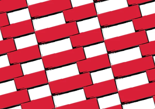 Grunge 波兰国旗或横幅 — 图库矢量图片