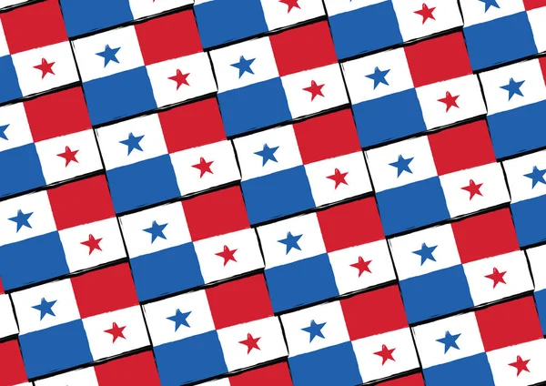 Drapeau ou bannière PANAMA abstraite — Image vectorielle