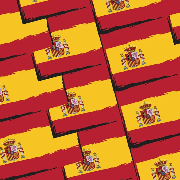 Grunge İspanya bayrağı veya afiş — Stok Vektör
