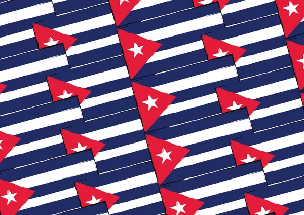 Bandera o estandarte abstracto CUBA — Archivo Imágenes Vectoriales