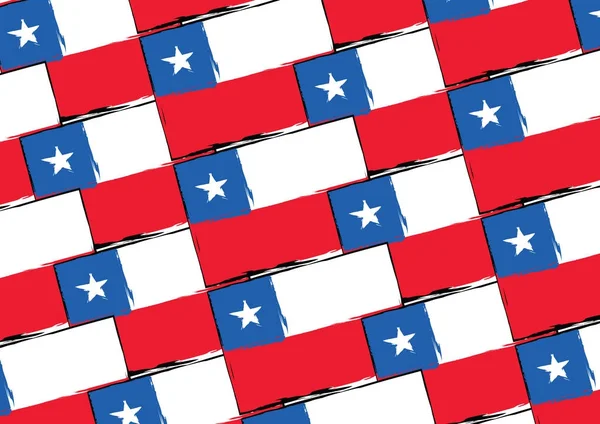 Bandera o estandarte CHILEAN abstracto — Archivo Imágenes Vectoriales