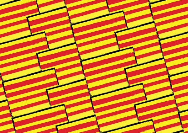 Drapeau ou bannière Grunge Catalonia — Image vectorielle