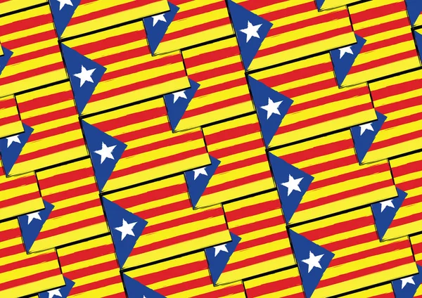 Grunge Καταλονία σημαία ή banner — Διανυσματικό Αρχείο