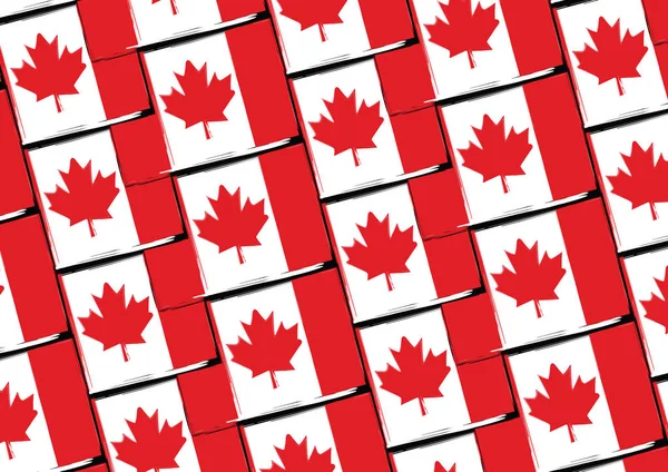 Grunge 加拿大国旗或横幅 — 图库矢量图片
