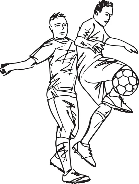 Footbal player illustration — Stock Vector