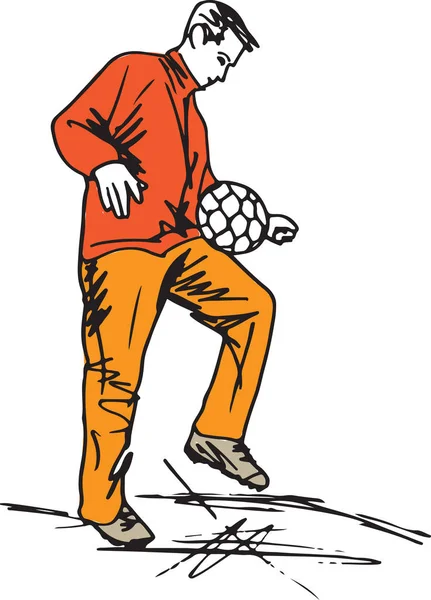 Illustration de footballeur — Image vectorielle