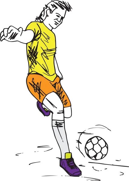 Illustration de footballeur — Image vectorielle