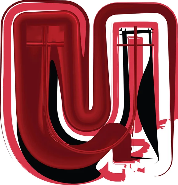 Abstract Letter u — Stock Vector