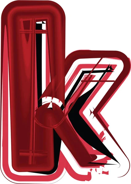 Abstracte letter k — Stockvector