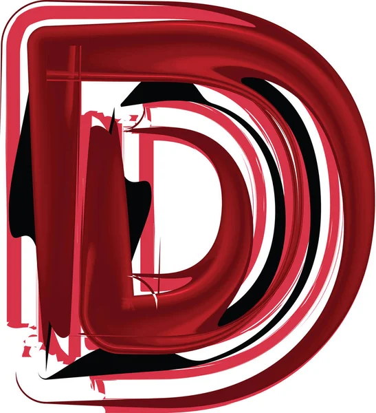 Abstract Letter D — Stock Vector