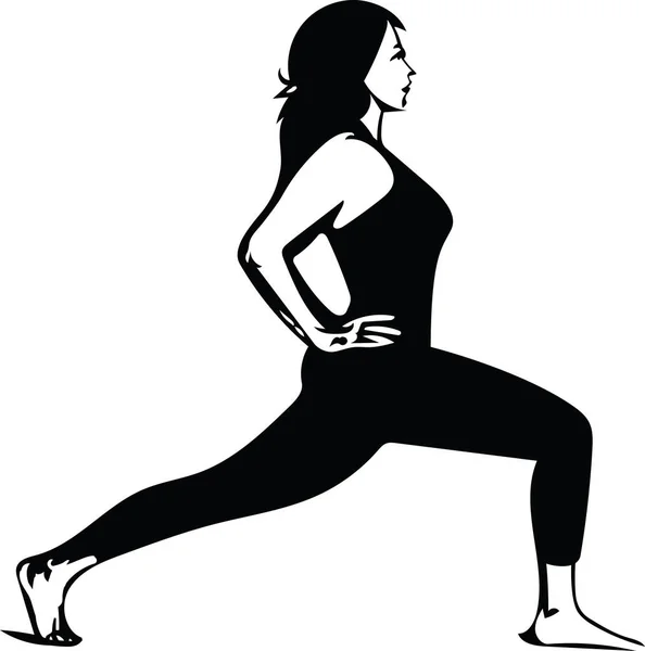 Belle sportive ajustement femme yogini pratique le yoga — Image vectorielle