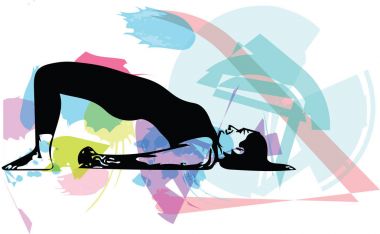 Güzel sportif yogini kadın uygulamaları yoga uygun