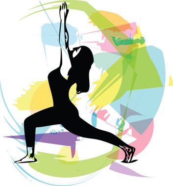 Güzel sportif yogini kadın uygulamaları yoga uygun