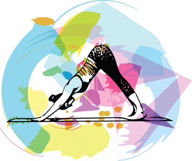 Güzel sportif yogini kadın uygulamaları yoga uygun