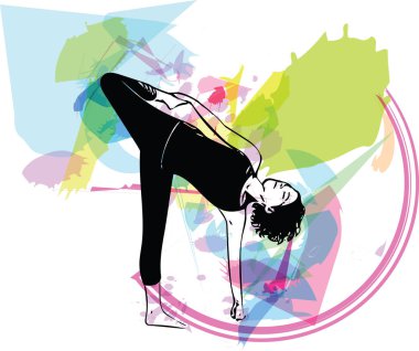 Güzel sportif yogini kadın uygulamaları yoga uygun