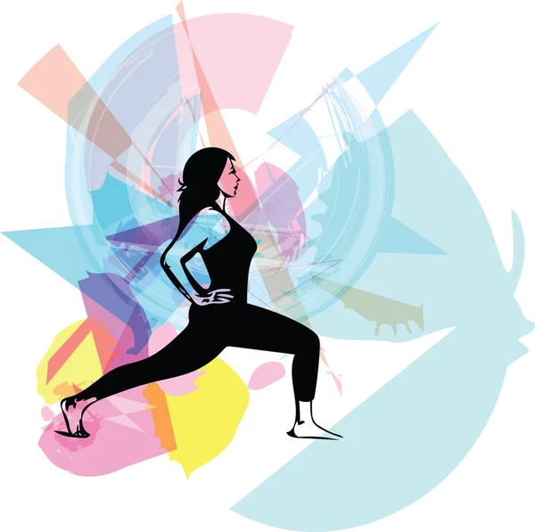 Krásná sportovní fit yogini žena praxe jógy — Stockový vektor