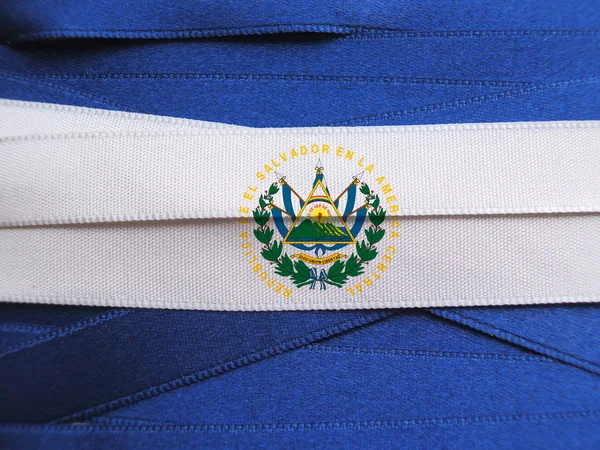 Bandeira ou bandeira de El Salvador — Fotografia de Stock