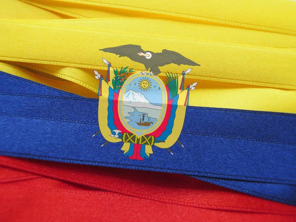Ecuador zászló vagy banner — Stock Fotó