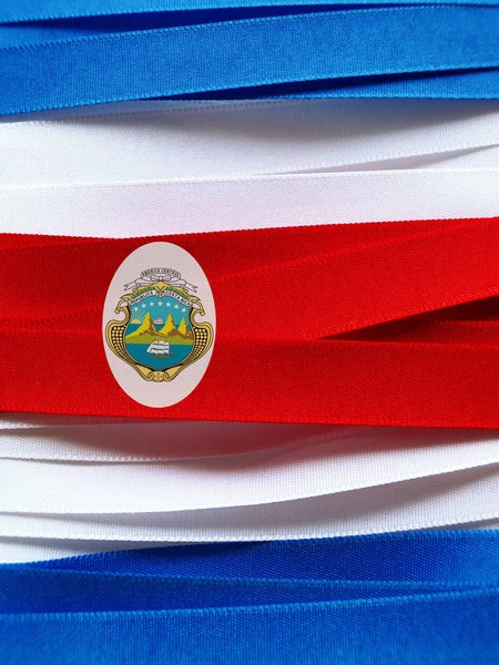 Bandeira ou bandeira da Costa Rica — Fotografia de Stock